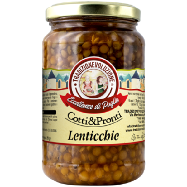 Boiled Lentils 370ml - TVO TRADIZIONEVOLUZIONE TVO TRADIZIONEVOLUZIONE - Legumes & Grains 370ml @Mercato Gourmet | Your Italian Gourmet Supermarket