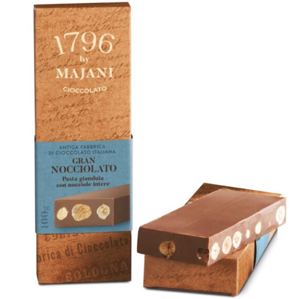 Gianduja Nut Chocolate with Whole Hazelnuts 100g - Majani Mercato Gourmet - Confectionery @Mercato Gourmet | Your Italian Gourmet Supermarket