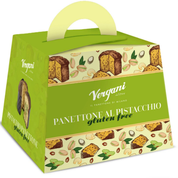 Gluten Free Pistachio Panettone 600g - Vergani Vergani - Panettone 600g @Mercato Gourmet | Your Italian Gourmet Supermarket