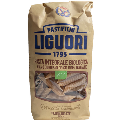 Organic Whole Wheat Penne Rigate - Liguori Pastificio Liguori 1795 - Dried Pasta @Mercato Gourmet | Your Italian Gourmet Supermarket