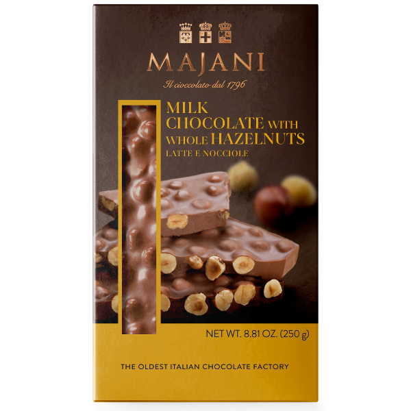 Hazelnut Milk Chocolate Snap Bar - Majani Majani - Confectionery @Mercato Gourmet | Your Italian Gourmet Supermarket