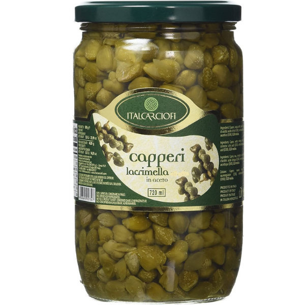 Capotes Capers in Wine Vinegar 720ml - Italcarciofi Italcarciofi - Vinegar 720ml @Mercato Gourmet | Your Italian Gourmet Supermarket