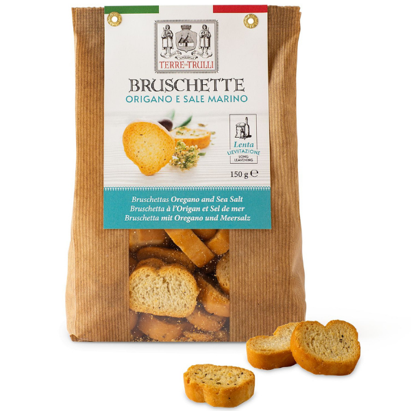 Bruschettas with Oregano and Sea Salt 150g - Terre dei Trulli Terre dei Trulli - Snacks 150g @Mercato Gourmet | Your Italian Gourmet Supermarket