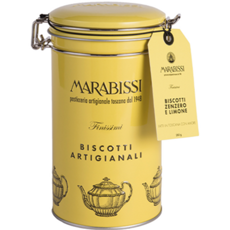 Artisanal Biscuits With Ginger And Lemon In Tin - Marabissi Marabissi - Confectionery @Mercato Gourmet | Your Italian Gourmet Supermarket